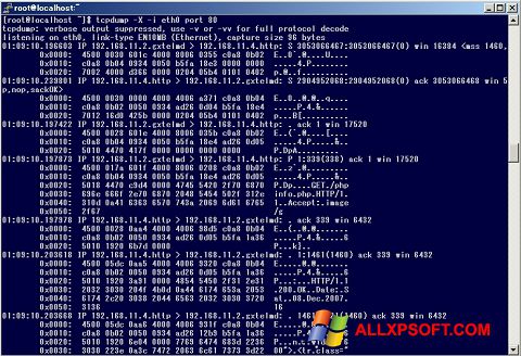 Screenshot TCPDUMP per Windows XP