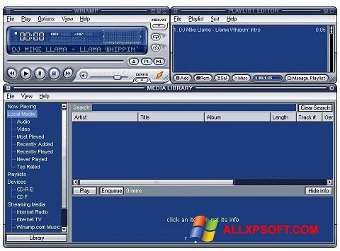 Screenshot Winamp Lite per Windows XP