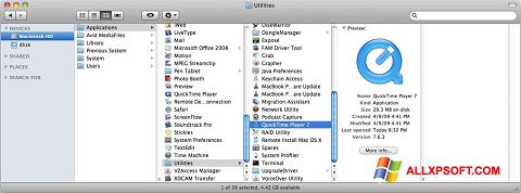Screenshot QuickTime Pro per Windows XP