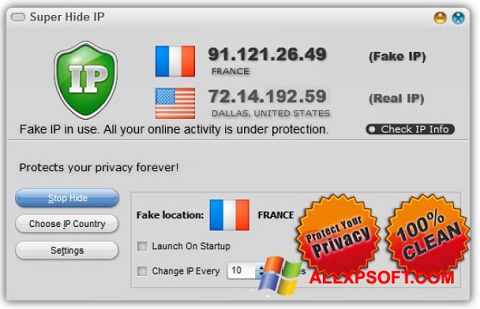 Screenshot Super Hide IP per Windows XP