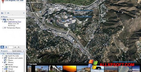 Screenshot Google Earth Pro per Windows XP