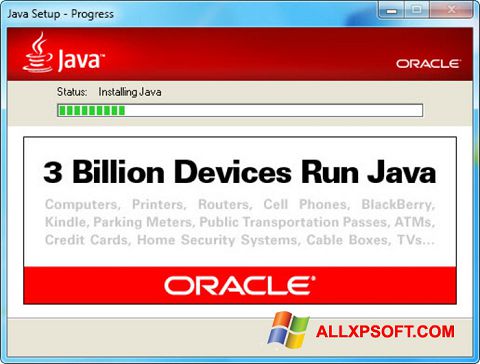 Screenshot Java Runtime Environment per Windows XP