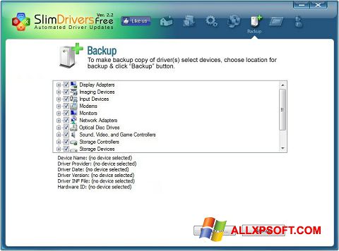 Screenshot SlimDrivers per Windows XP