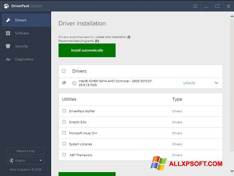 Screenshot DriverPack Solution per Windows XP