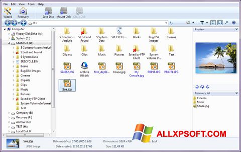 Screenshot Magic Photo Recovery per Windows XP