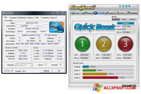 Screenshot EasyTune per Windows XP