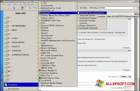Screenshot AviSynth per Windows XP