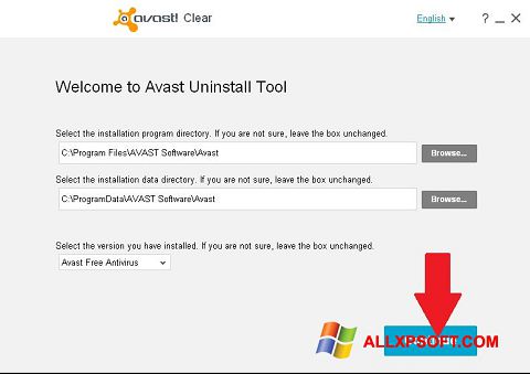 Screenshot Avast Uninstall Utility per Windows XP