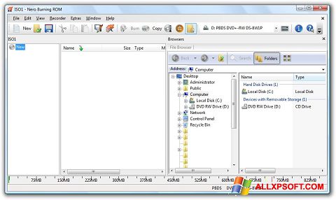 Screenshot Nero Burning ROM per Windows XP