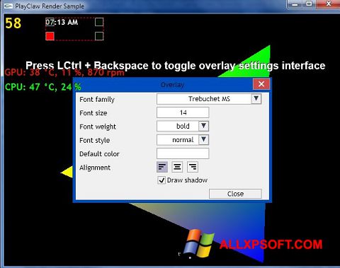 Screenshot PlayClaw per Windows XP
