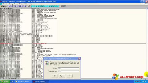Screenshot PDF2Word per Windows XP
