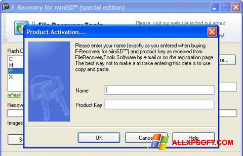 Screenshot F-Recovery SD per Windows XP