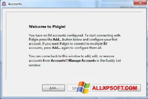 Screenshot Pidgin per Windows XP