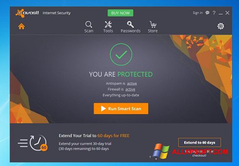 Screenshot Avast Internet Security per Windows XP