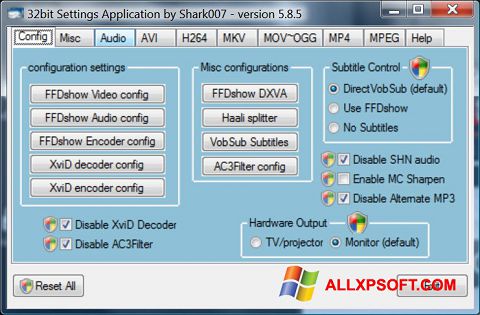 Screenshot Vista Codec Package per Windows XP