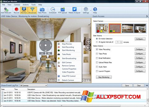 Screenshot WebCam Monitor per Windows XP