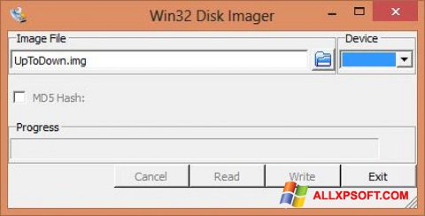 Screenshot Win32 Disk Imager per Windows XP