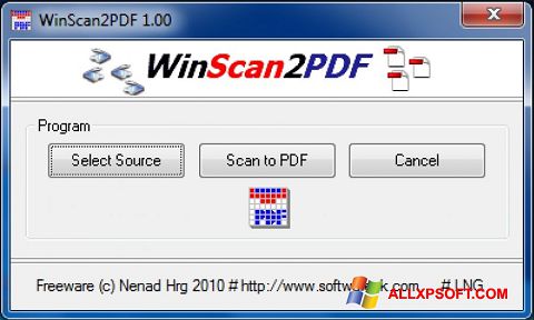 Screenshot WinScan2PDF per Windows XP