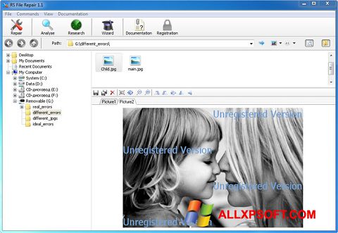 Screenshot File Repair per Windows XP