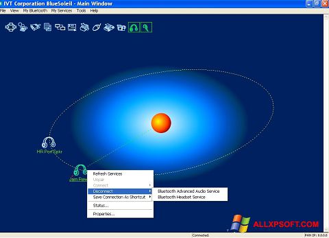 Screenshot BlueSoleil per Windows XP