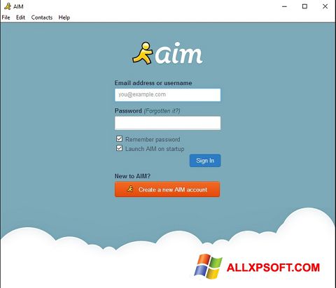 Screenshot AOL Instant Messenger per Windows XP