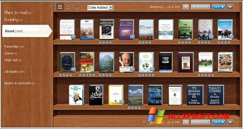 Screenshot Bookshelf per Windows XP