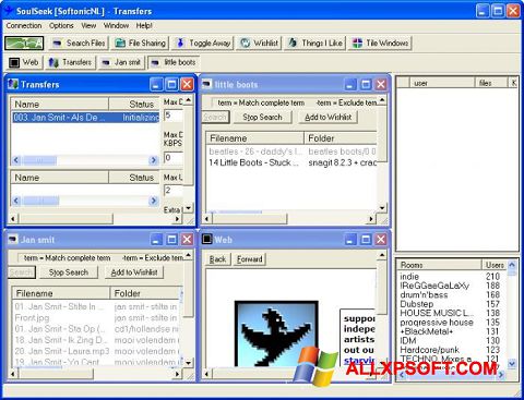 Screenshot Soulseek per Windows XP