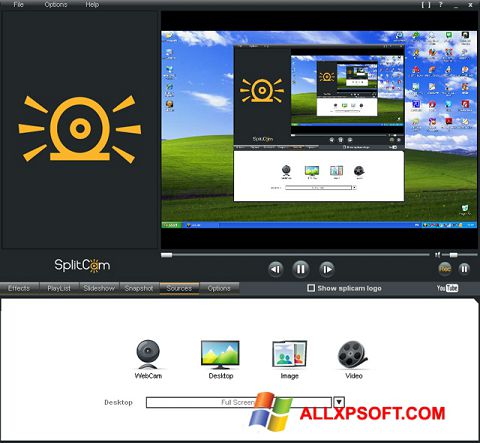 Screenshot SplitCam per Windows XP