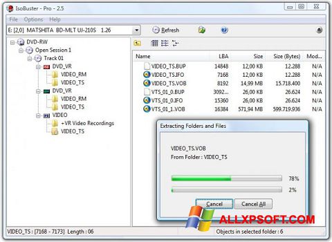 Screenshot IsoBuster per Windows XP
