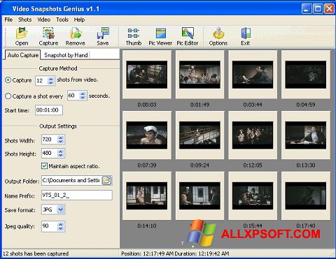 Screenshot SnapShot per Windows XP