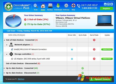 Screenshot DriverAgent per Windows XP