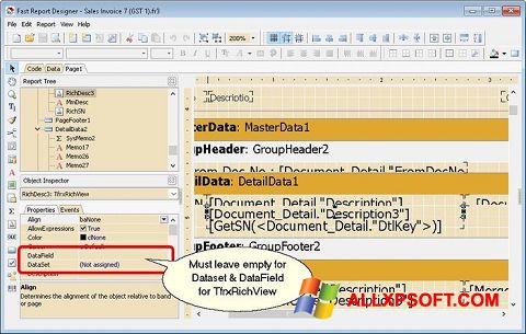 Screenshot FastReport per Windows XP