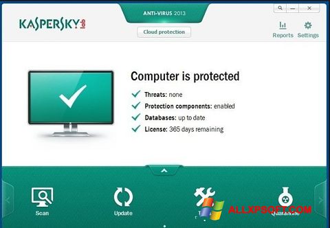Screenshot Kaspersky Free Antivirus per Windows XP