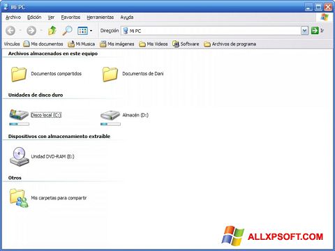 Screenshot Vista Drive Icon per Windows XP