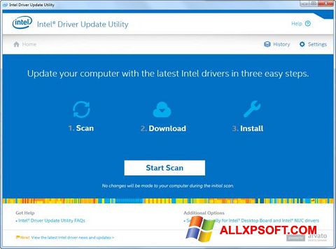 Screenshot Intel Driver Update Utility per Windows XP