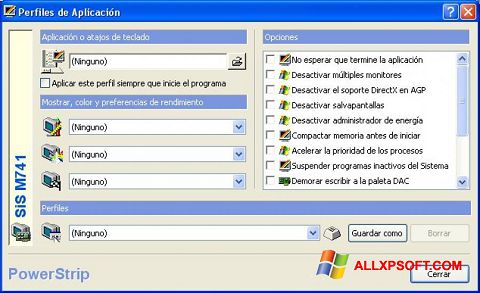Screenshot PowerStrip per Windows XP
