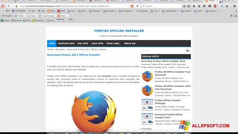 Screenshot Mozilla Firefox Offline Installer per Windows XP