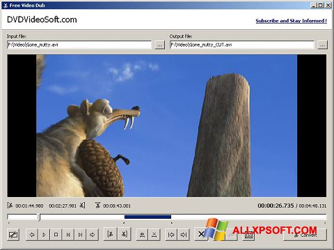 Screenshot Free Video Dub per Windows XP