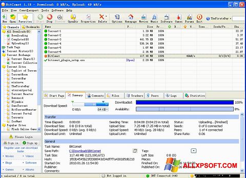 Screenshot BitComet per Windows XP