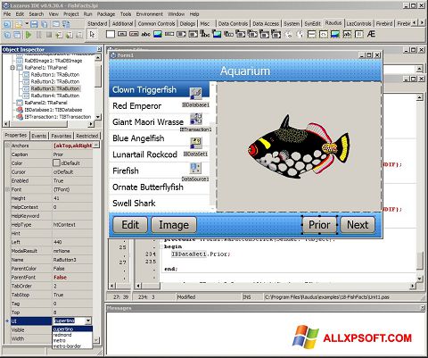 Screenshot Lazarus per Windows XP