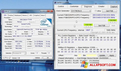 Screenshot SetFSB per Windows XP