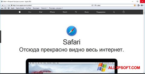 Screenshot Safari per Windows XP