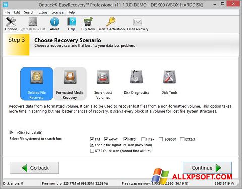 Screenshot EasyRecovery Professional per Windows XP