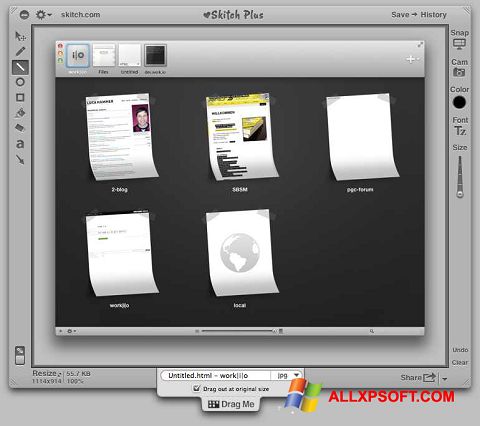 Screenshot Skitch per Windows XP