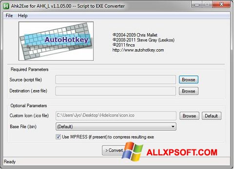 Screenshot AutoHotkey per Windows XP