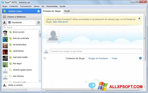 Screenshot Skype Beta per Windows XP