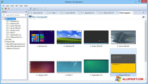 Screenshot VMware Workstation per Windows XP