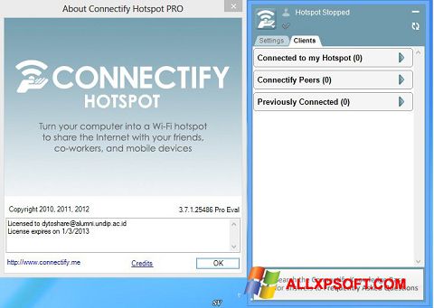 Screenshot Connectify Pro per Windows XP