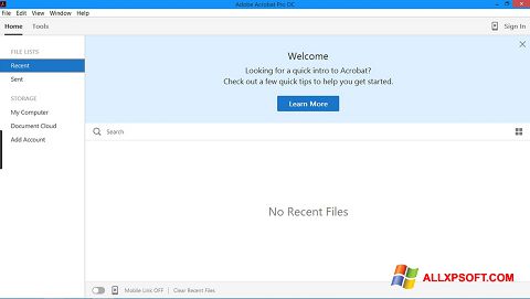 Screenshot Adobe Acrobat Pro per Windows XP