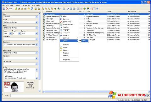 Screenshot Mp3tag per Windows XP
